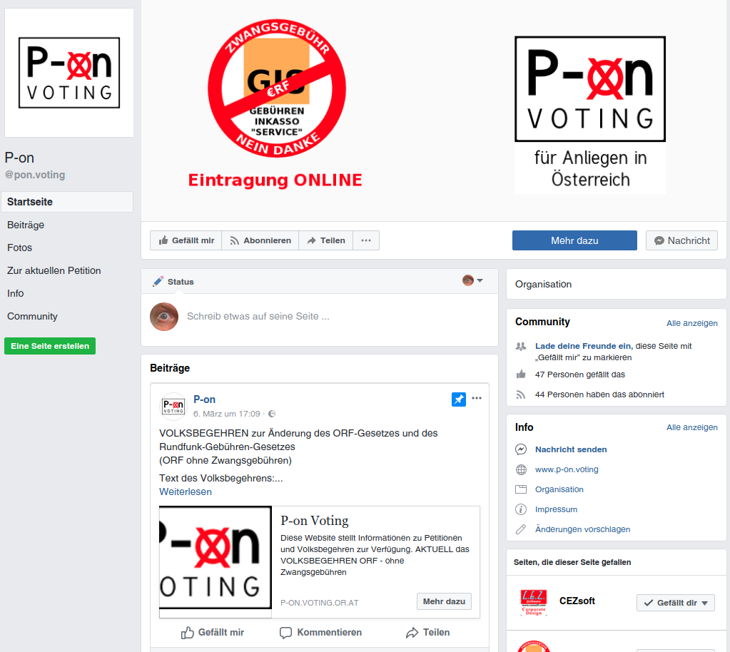 P-on Voting auf Facebook